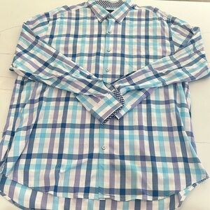 Tommy Bahama men’s plaid long-sleeved shirt, size XXL